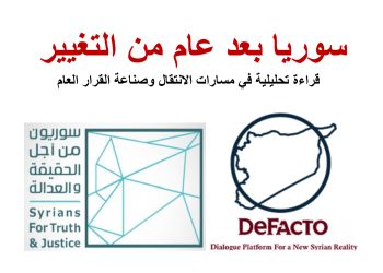 Recommendations from Paris Workshop: “Syria After a Year of Transformation”